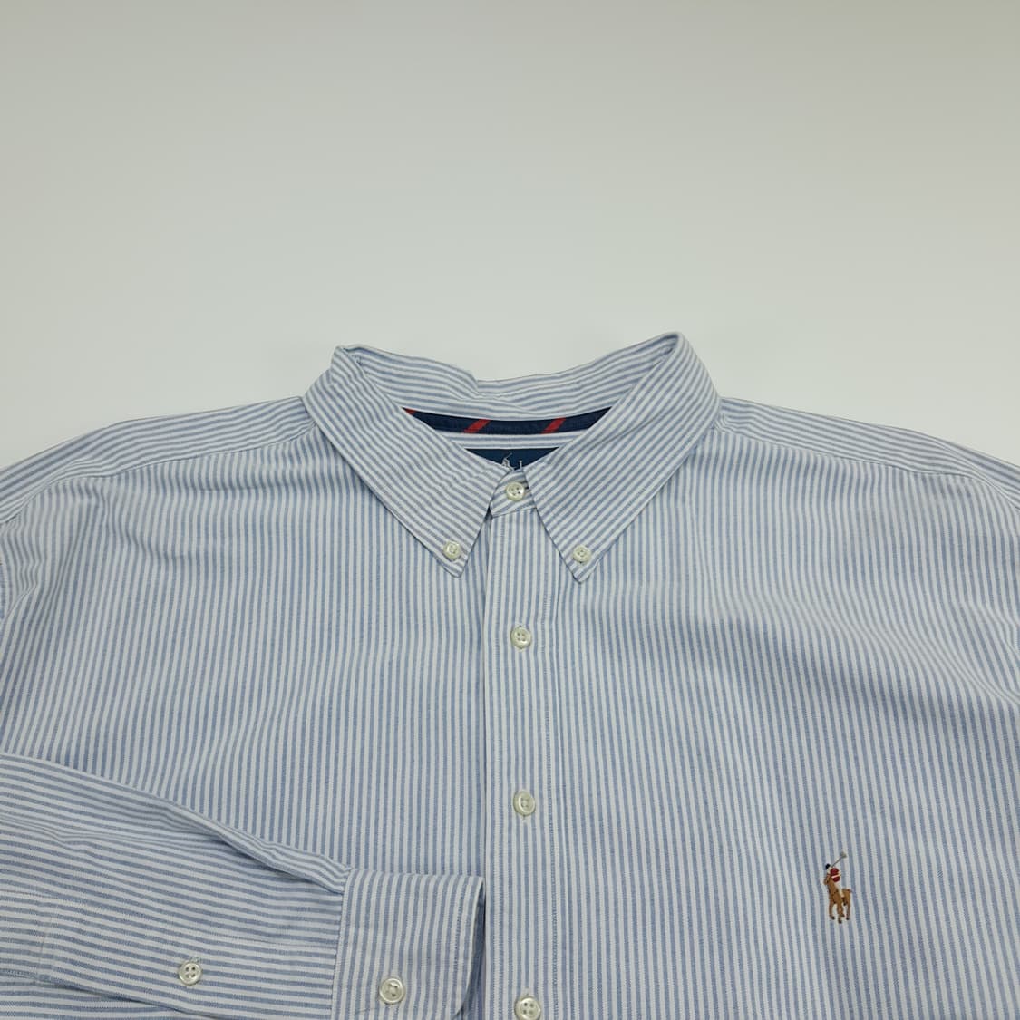 CN755 4XLT 폴로 랄프로렌 클래식블루 스트라이프 긴팔 셔츠 남방 상품이미지3