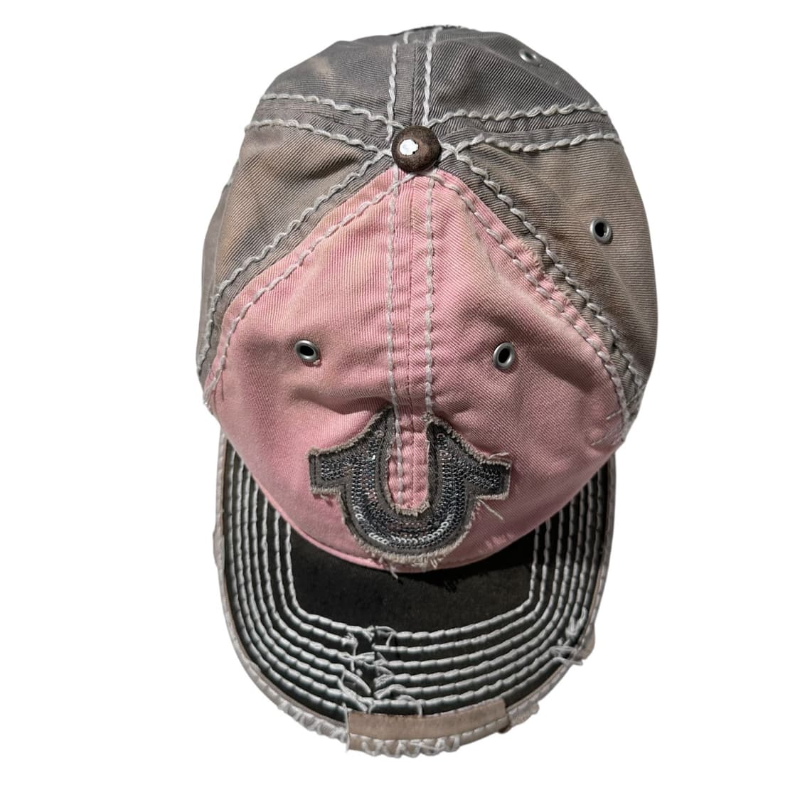 트루릴리전 Y2K 로고 볼캡 딸기우유 핑크 상품이미지3