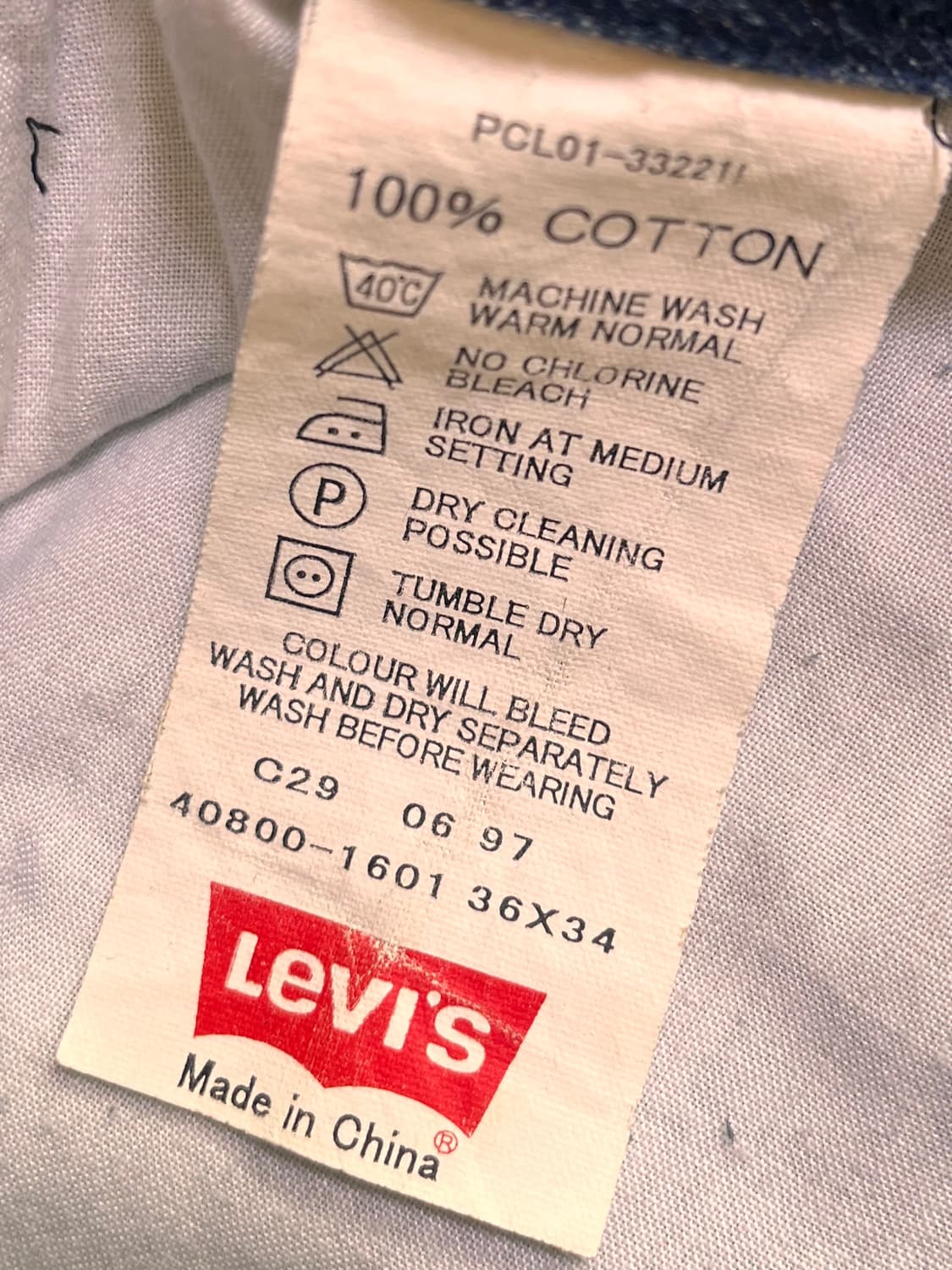 리바이스 실버탭 데님팬츠 W92 L109 상품이미지5