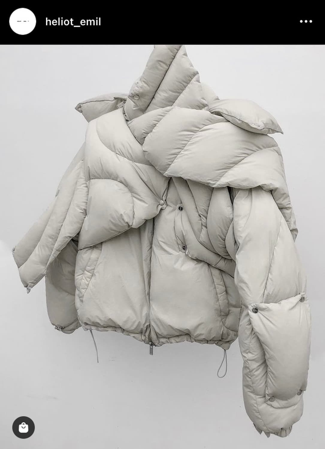 HELIOT EMIL scarf puffer 패딩 (스톤) 상품이미지1