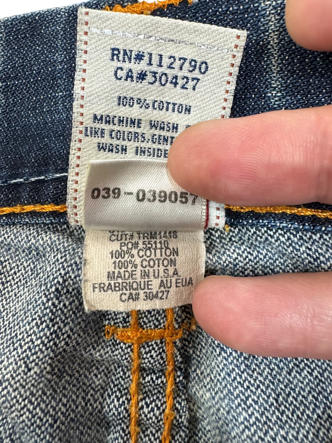 트루릴리전 데미지 워싱 부츠컷 데님 made in USA (34)  상품이미지8