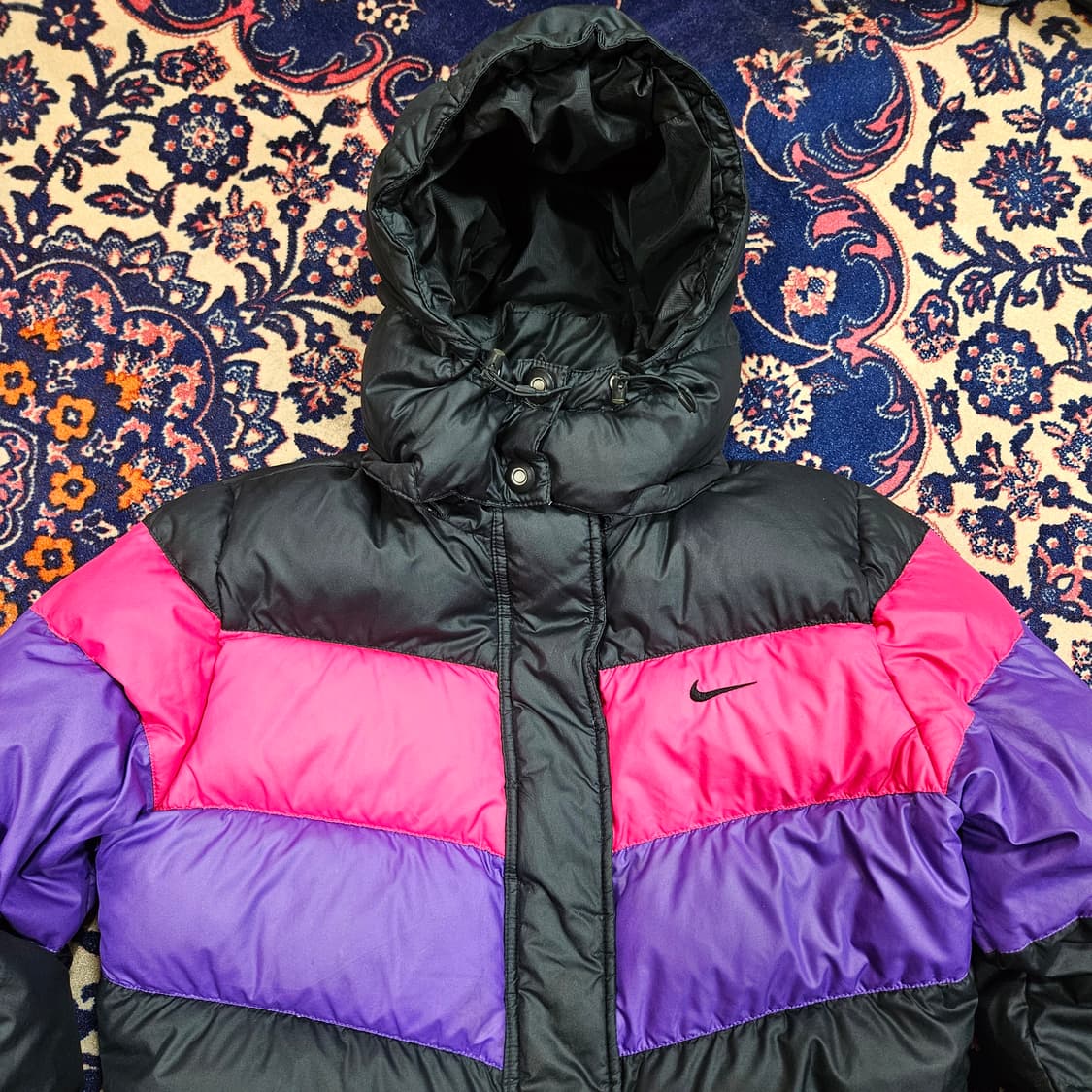 나이키(Nike) 덕다운 핑크 퍼플 배색 숏 패딩 M size 상품이미지2