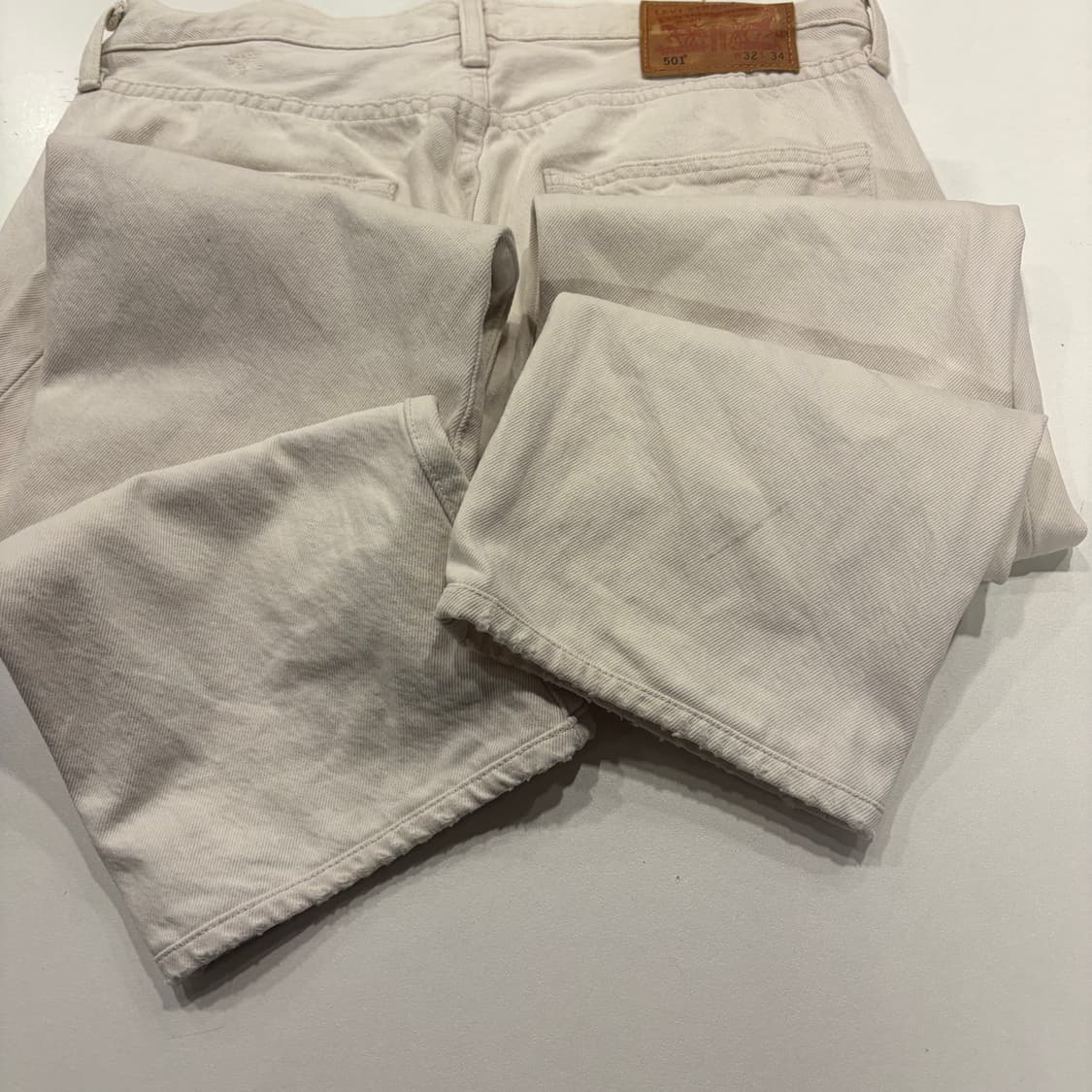 [32x34] 리바이스 501 화이트 데미지 워싱 면바지 B253 상품이미지5