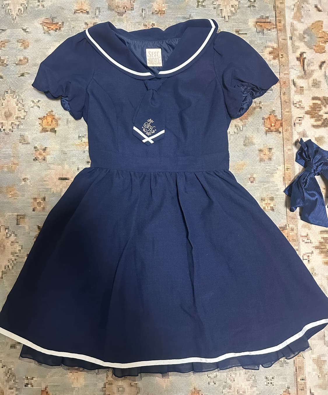 마린 세일러 베이비돌 원피스 상품이미지1