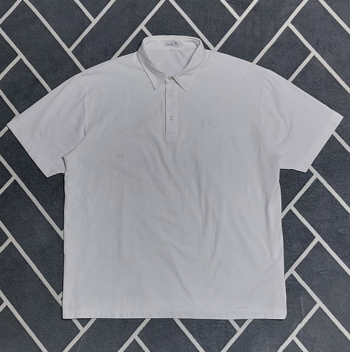 [LL] 아놀드 파마 남성 자수 로고 반팔 폴로 셔츠 (화이트) 상품이미지1