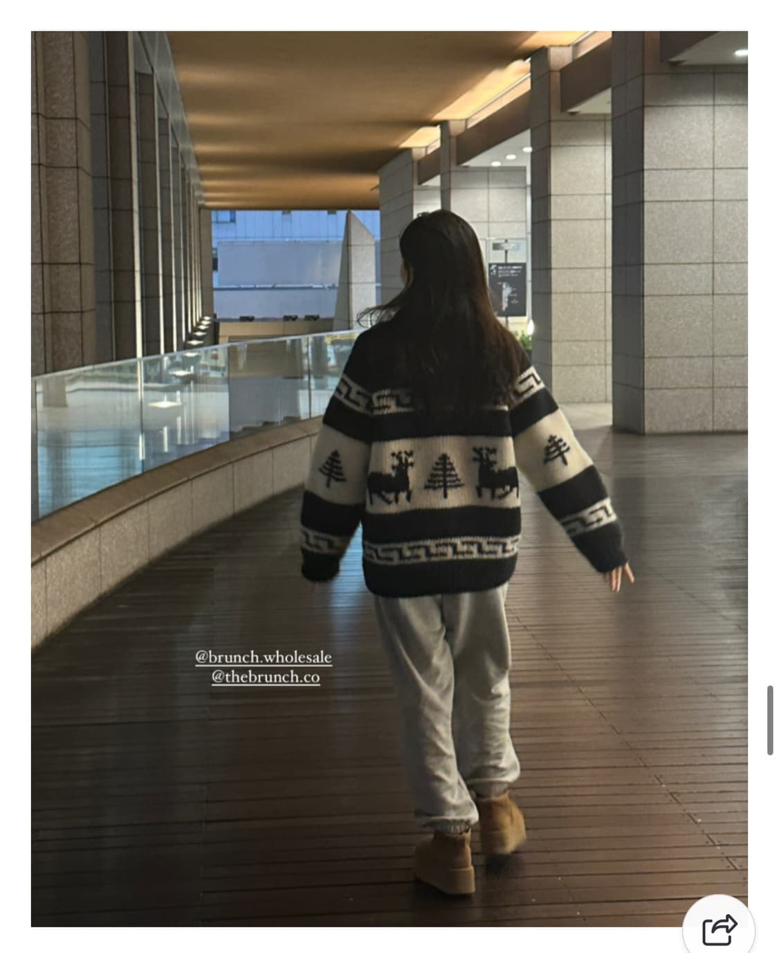 더브런치 디어 코르찬 노르딕 니트집업가디건 상품이미지3