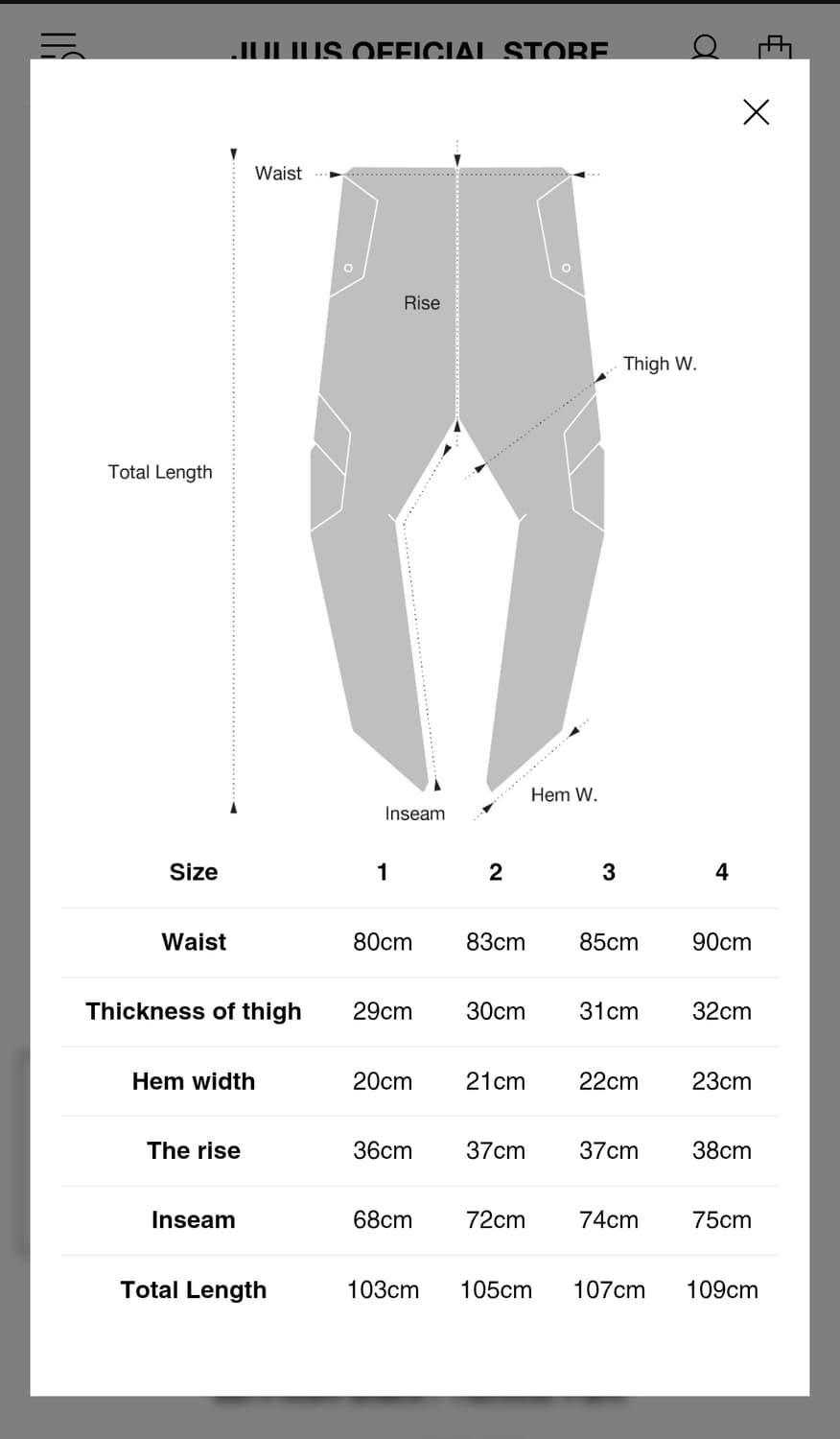 JULIUS 887PAM4 Black Tactical Pant 상품이미지7
