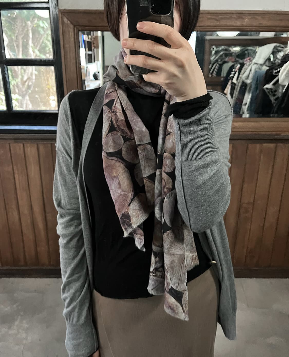 PAUL SMITH wood print virgin wool muffle 상품이미지8