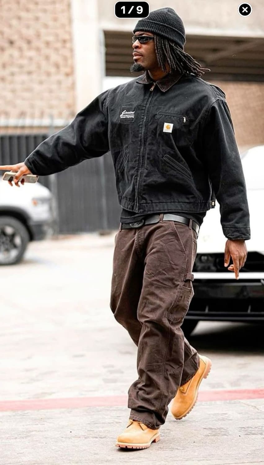 B136 칼하트 더블니 다크브라운 상품이미지1