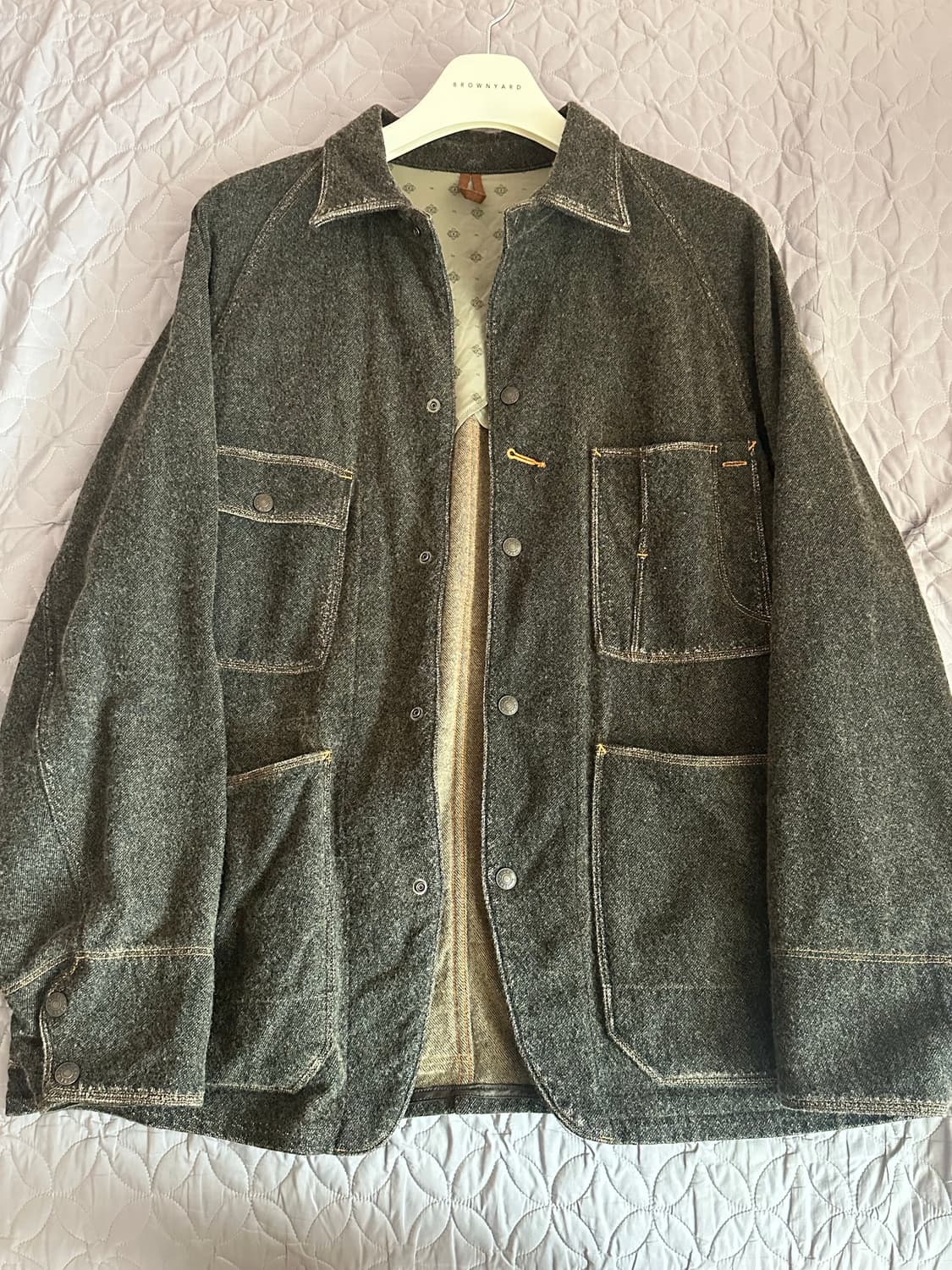 캐피탈 트윌 에이지드 울 커버올 3사이즈 상품이미지2