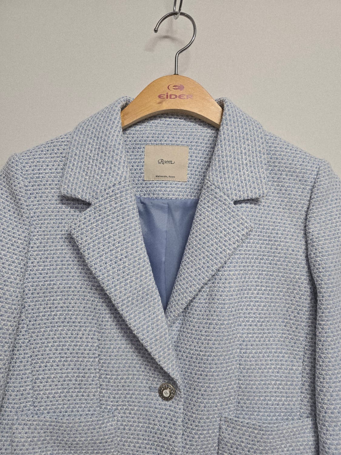 로엠 트위드 크롭 자켓 블루85 상품이미지2