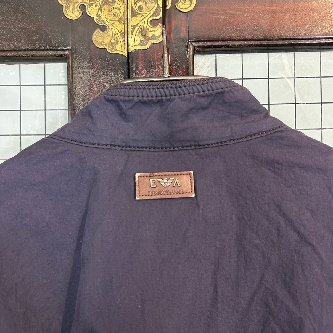 엠포리오 아르마니 버클 스트랩 코튼 블루종 상품이미지7