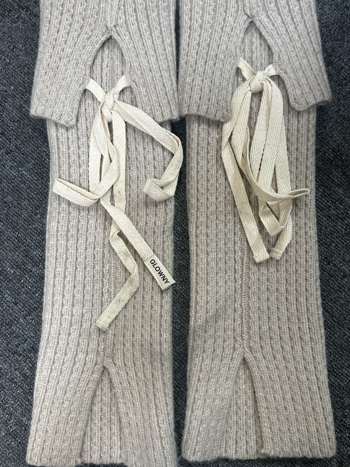 글로니 아이사 니트 레그워머 오트밀 상품이미지1