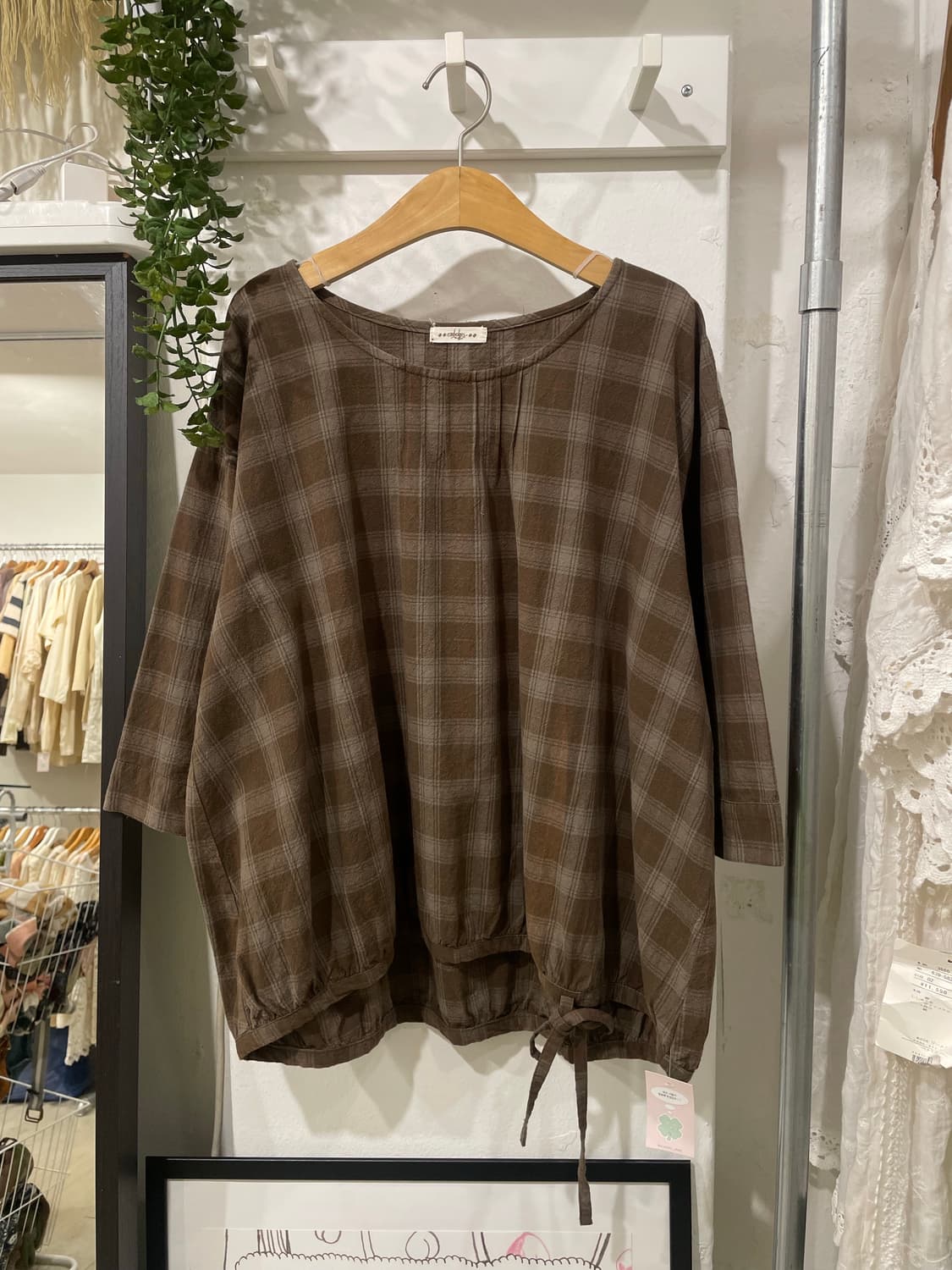 cookie check blouse 상품이미지7
