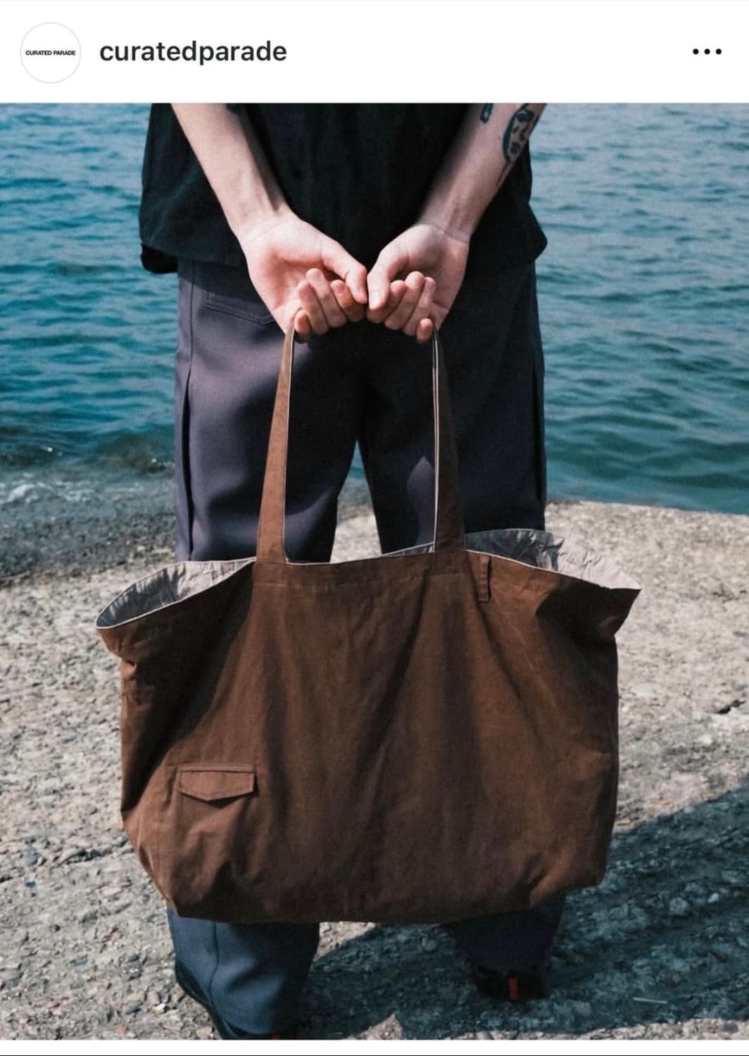 큐레이티드퍼레이드 도트백 브라운 상품이미지1