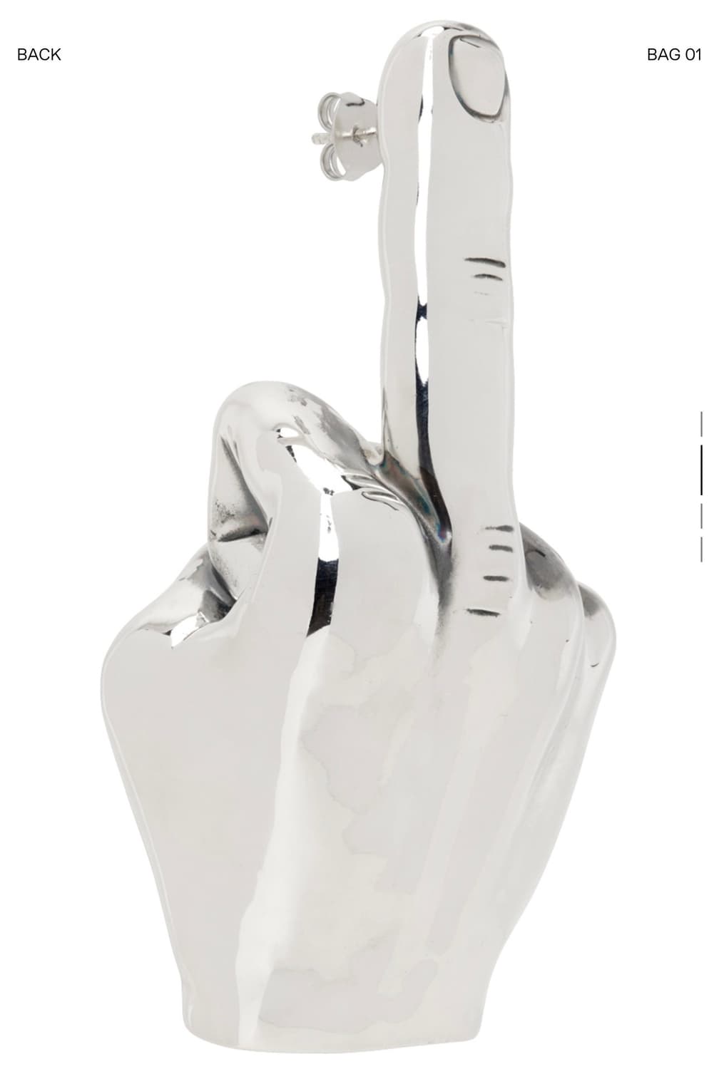 Y/PROJECT Silver Fuck U Single Earring 상품이미지2