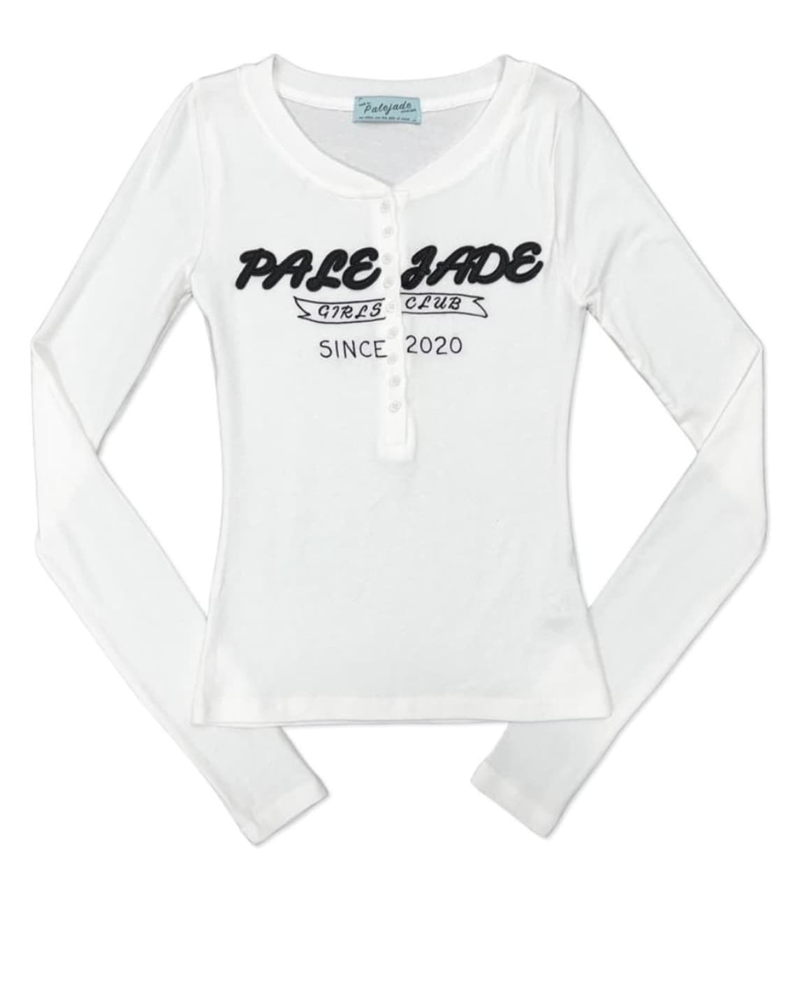 페일제이드 Y2K 패치 레터링 티셔츠 화이트 상품이미지1