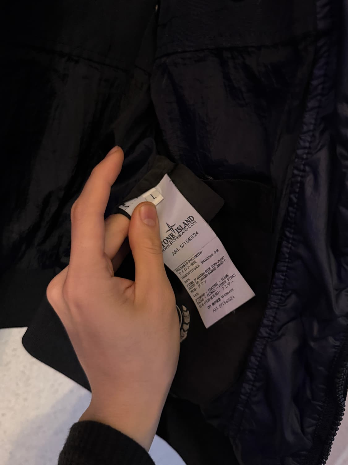 스톤아일랜드 가먼트다잉 숏 패딩 상품이미지7