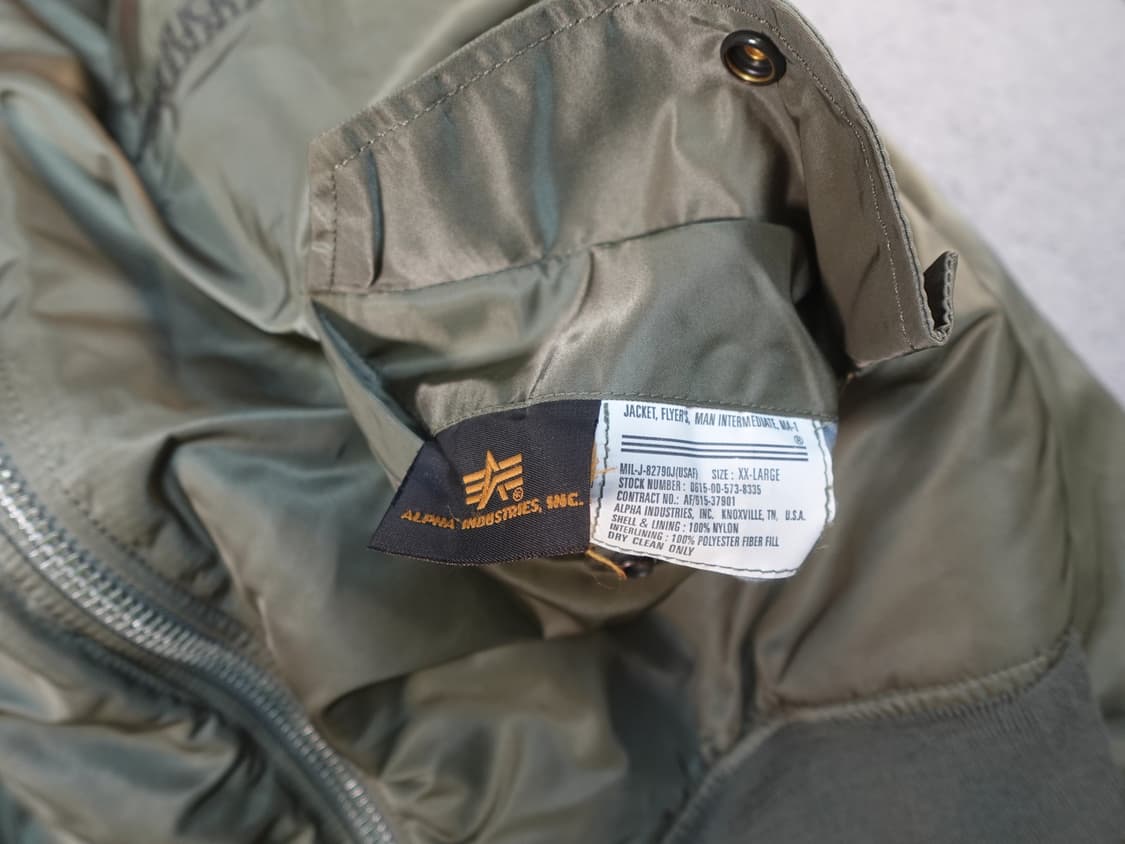 00s 알파 인더스트리 퍼스트 플라이트 센테니얼 MA-1 자켓 상품이미지3