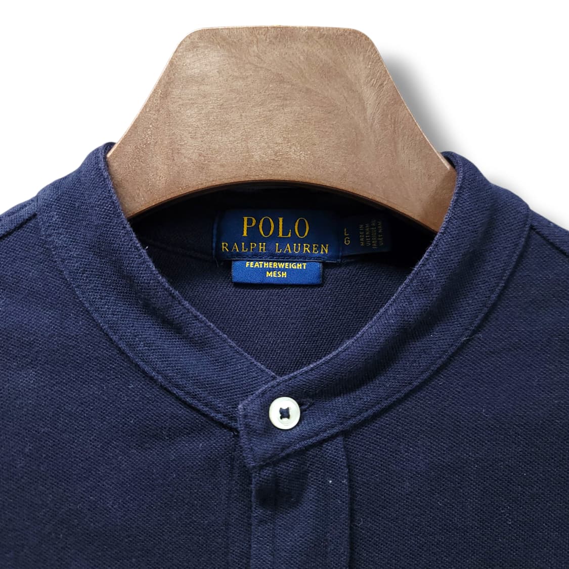 [L] 폴로 네이비 페더웨이트 메시 헨리넥 긴팔셔츠 상품이미지8