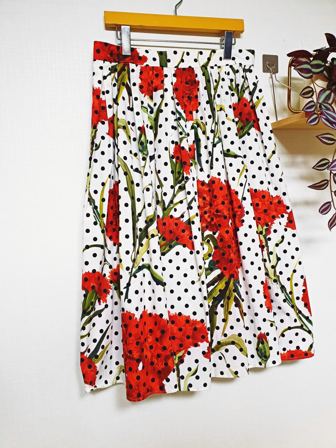 돌체앤가바나 정품 77 코튼 롱스커트 화이트 상품이미지3