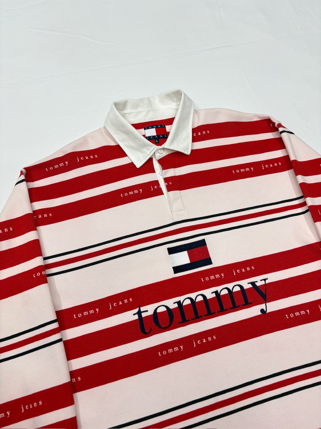 타미힐피거 올드스쿨 스트라이프 럭비티 pk 카라티 상품이미지2