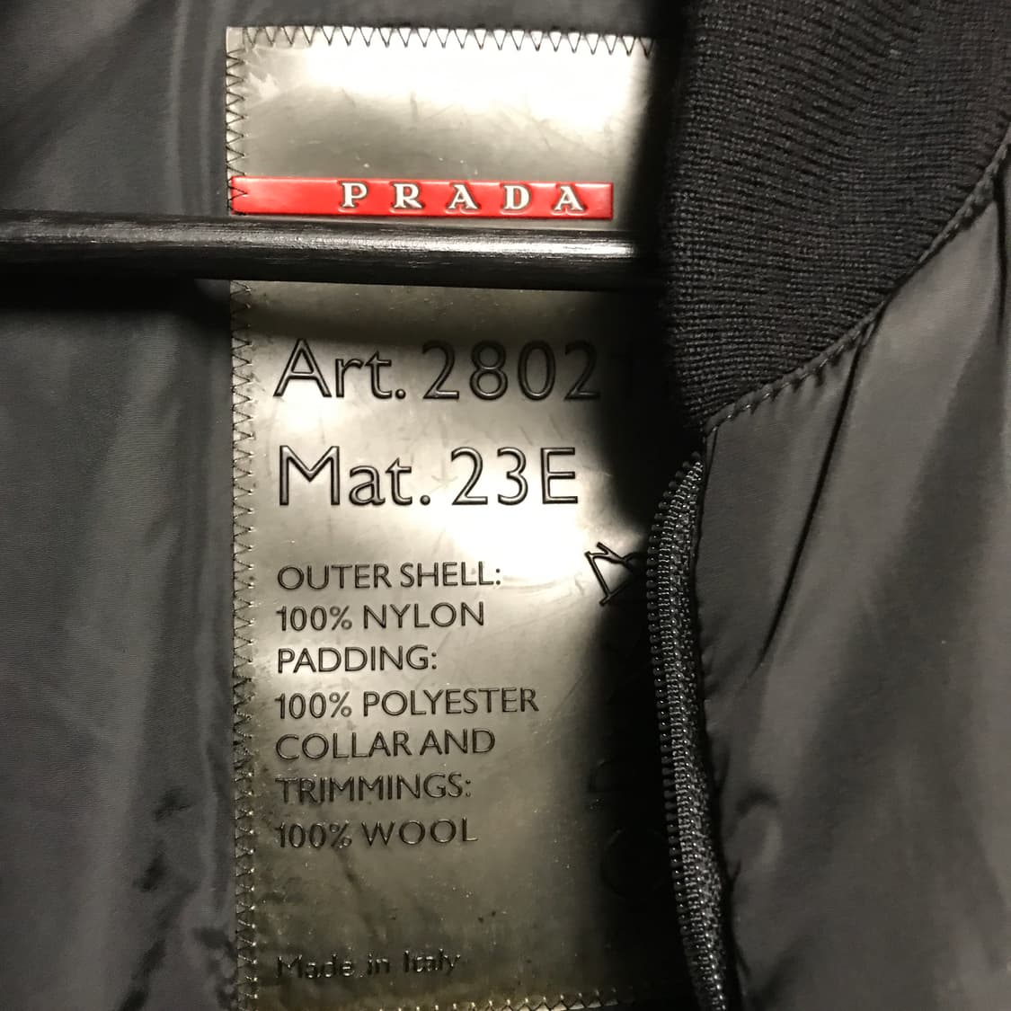 프라다 스포츠 블랙 봄버 자켓 42 상품이미지4