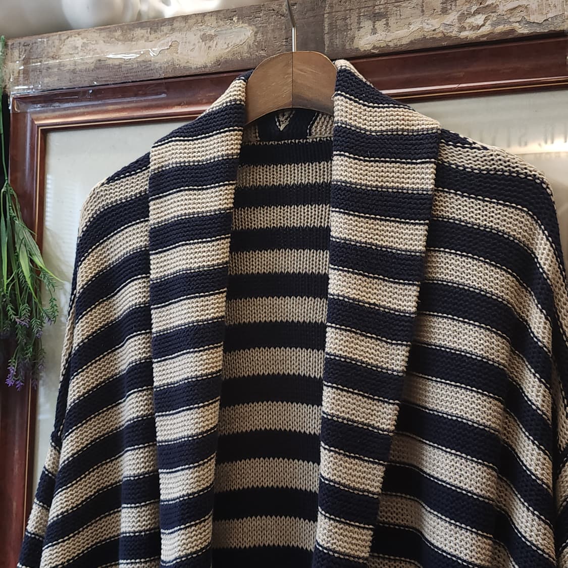 폴로 랄프로렌 가디건 웨스턴 스트라이프 나바호 오픈 롱 가디건 F 상품이미지4