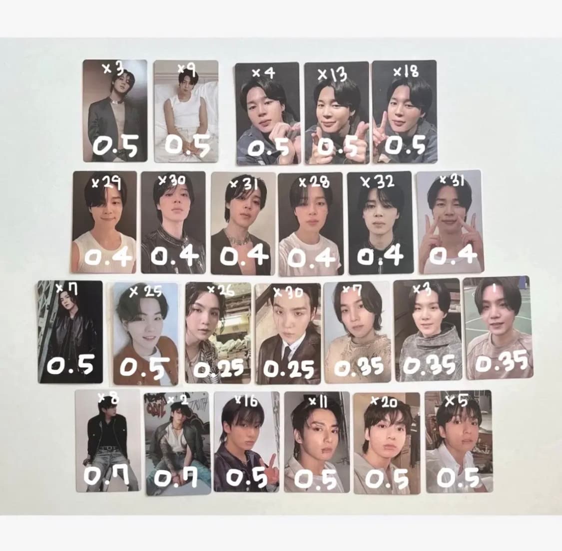 방탄 페이스 디데이 골든 앨범 포카 bts jimin jk pc 상품이미지1