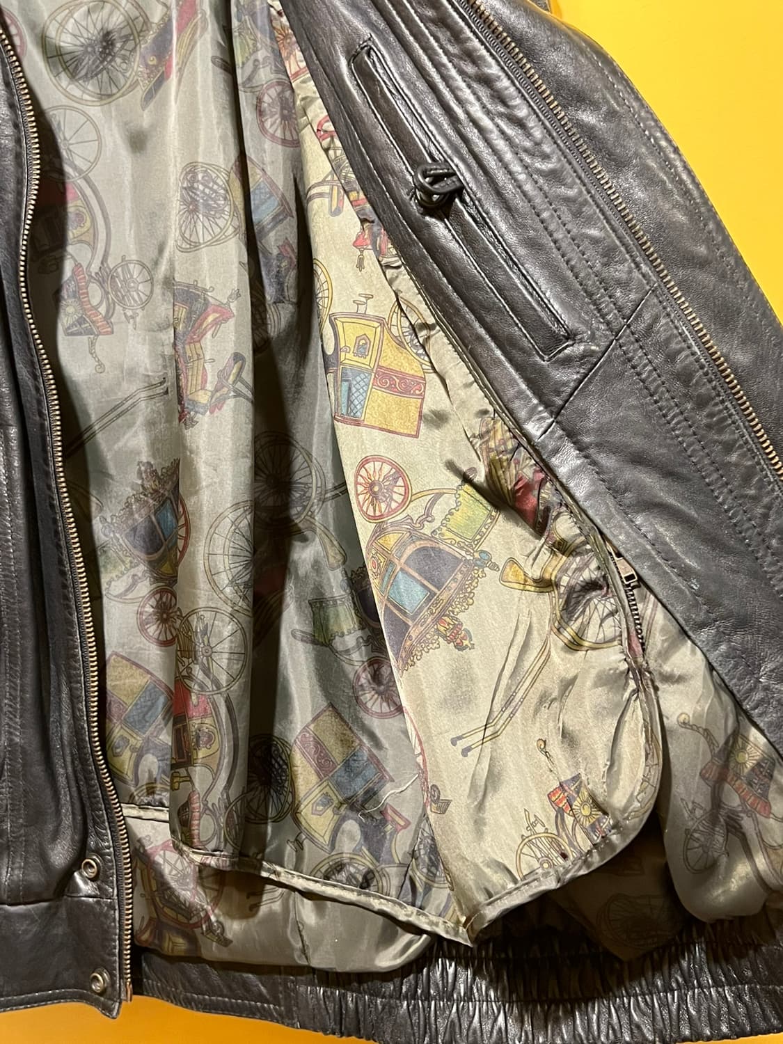 90s [100] MILESTONE 양가죽 빈티지 A2 자켓 상품이미지4