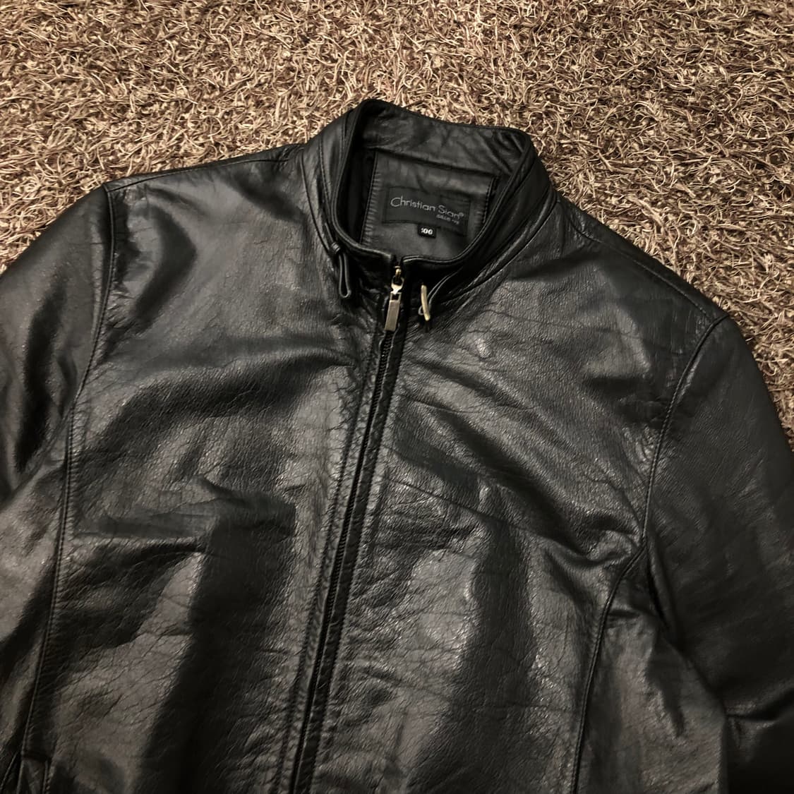 100 빈티지 소가죽 집업 레더 가죽 자켓 상품이미지2