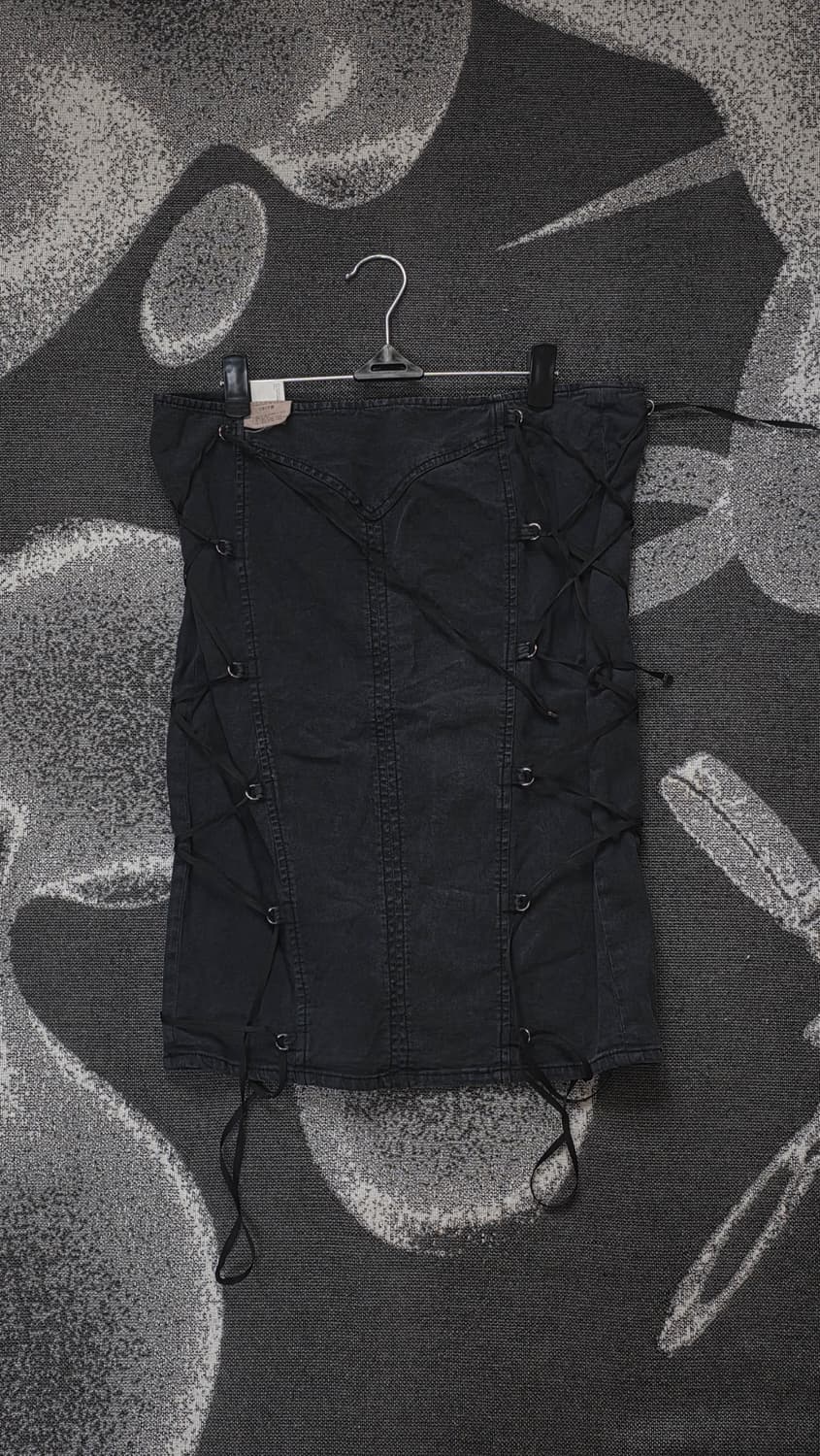 베르사체진 꾸뛰르 레이스업 로우웨스트 스커트 상품이미지3