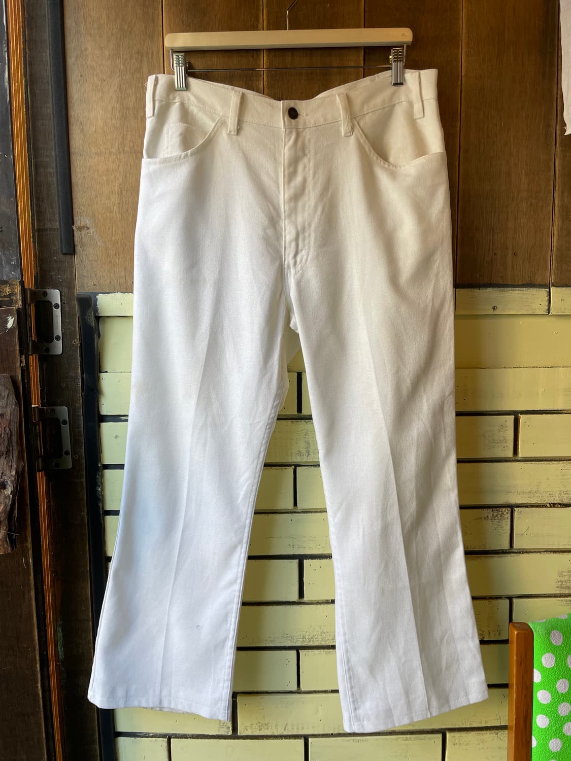80s Levi’s STA-PREST White Bootcut Pants 상품이미지1