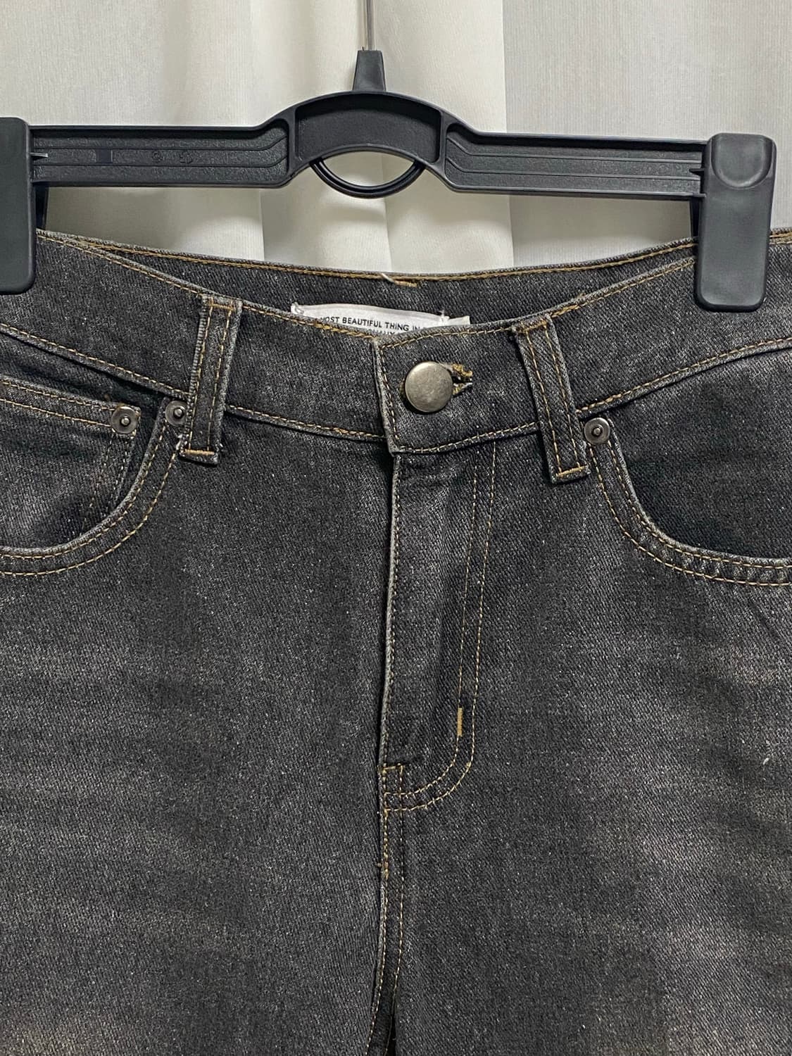 파라슈트 부츠컷 팬츠 흑청 상품이미지5