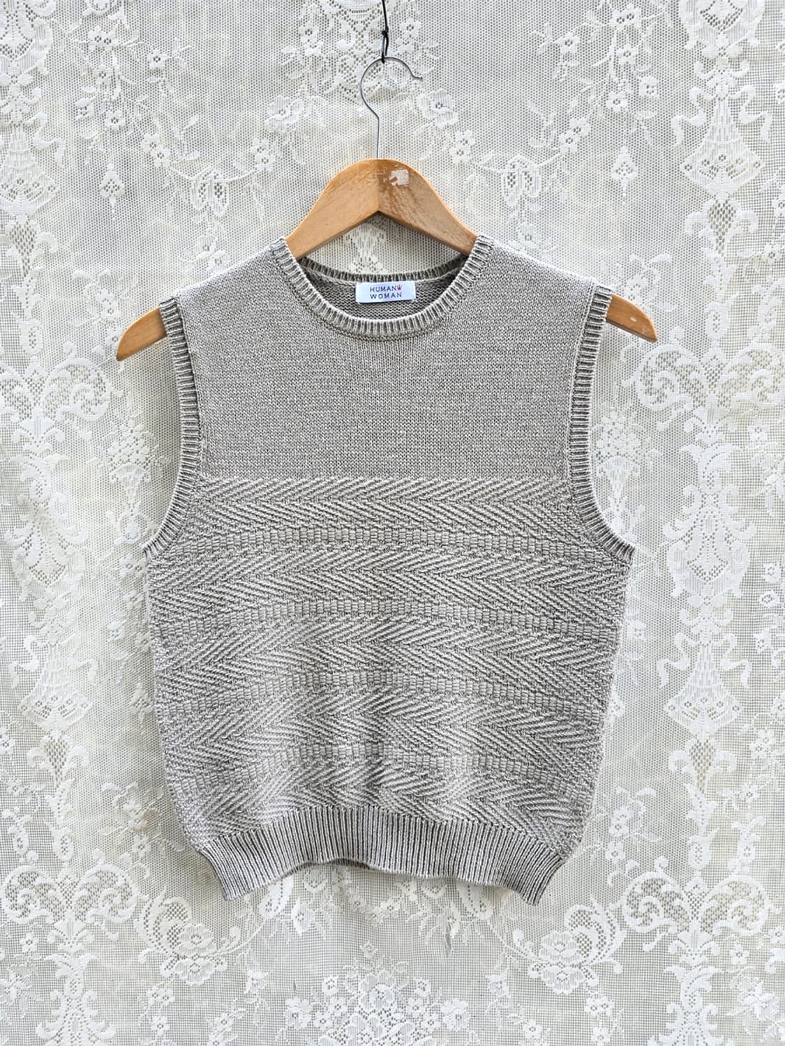 일본 휴먼우먼 니트 베스트 상품이미지1