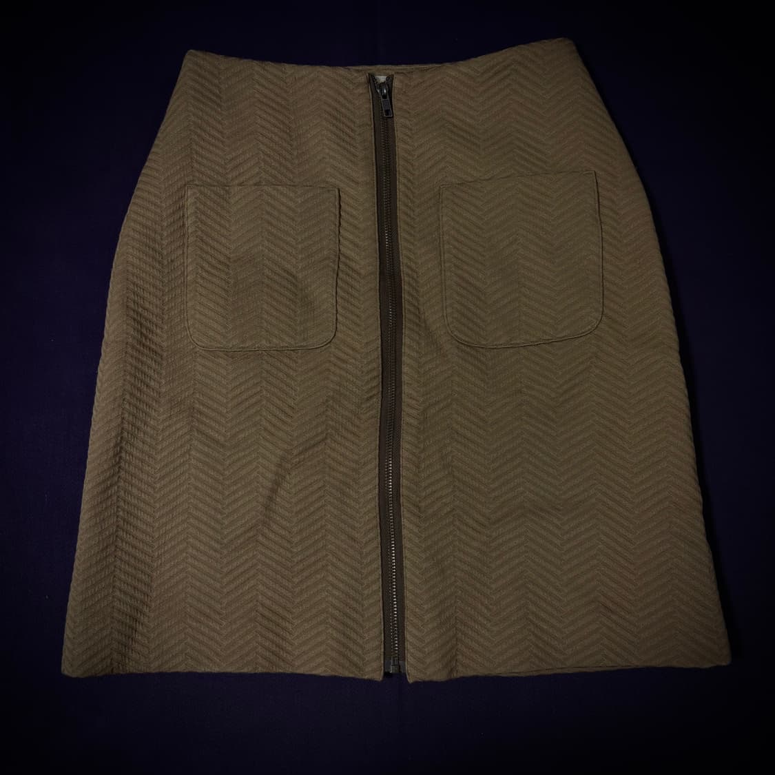 BEAMS HEART zip-up herringbone skirt 상품이미지1