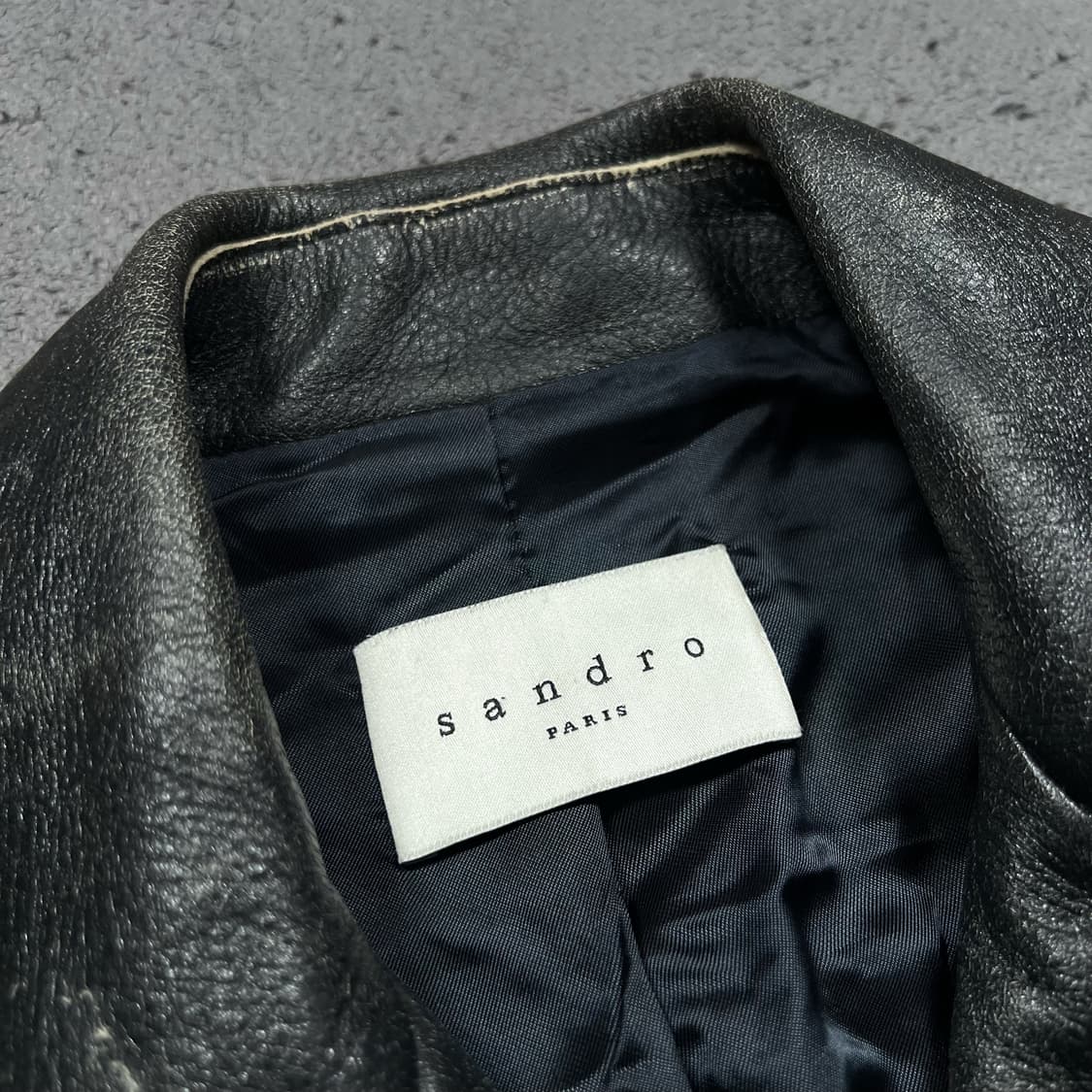 sandro 산드로 카우레더 크롭 라이더 레더 자켓 상품이미지6