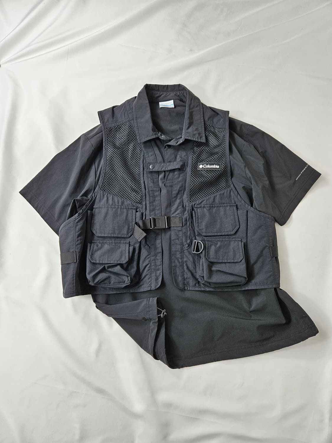 콜롬비아 컬럼비아 고프코어 카고포켓 베스트 메쉬 카라티  상품이미지1