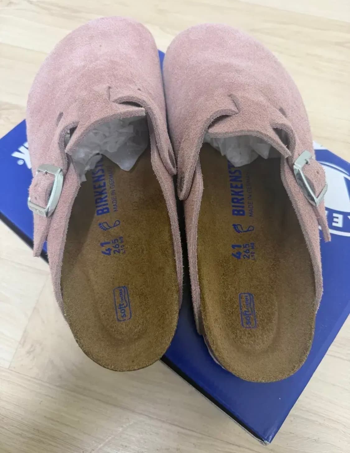 버켄스탁 보스턴 소프트풋베드 스웨이드레더 핑크/41 상품이미지2