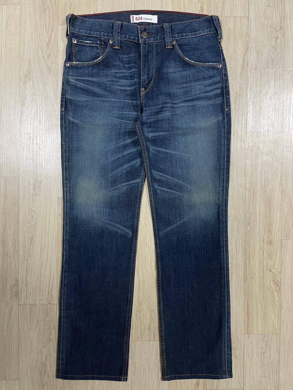 33~34) 00's 리바이스 재팬 504 오일워싱 데님팬츠(데드스탁) 상품이미지2