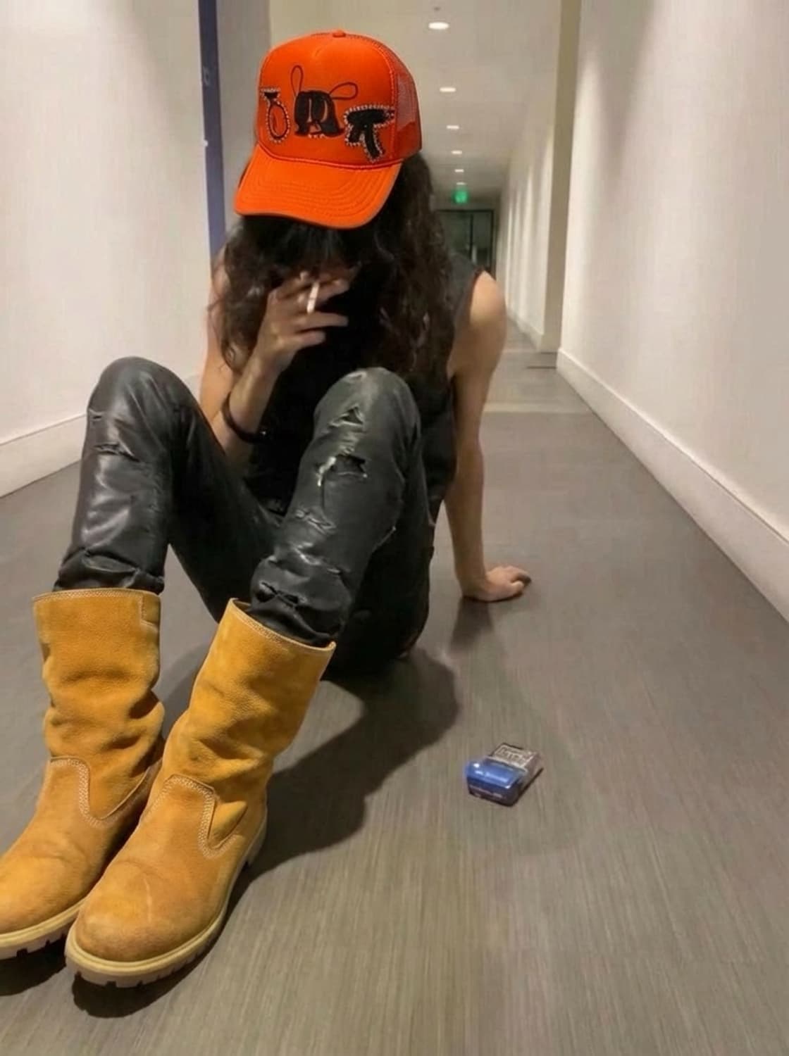 Skoloct 갱 머니 💲🔫스냅백 오렌지 상품이미지1