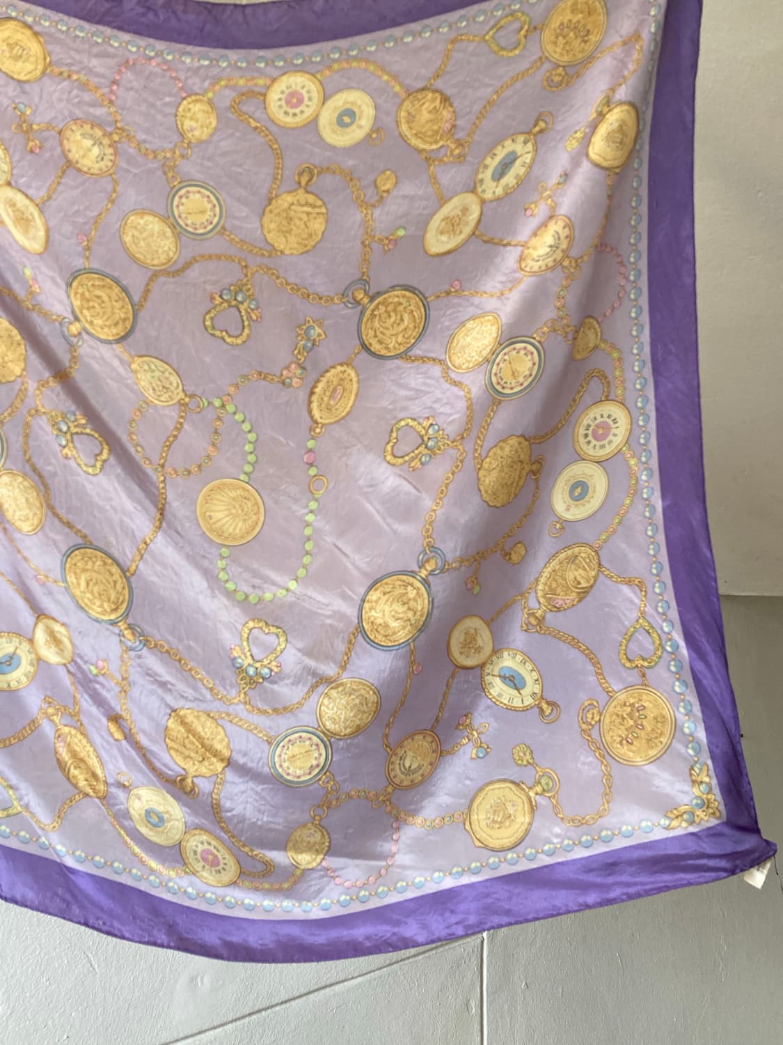 빈티지 그래픽 퍼플 스카프 상품이미지3