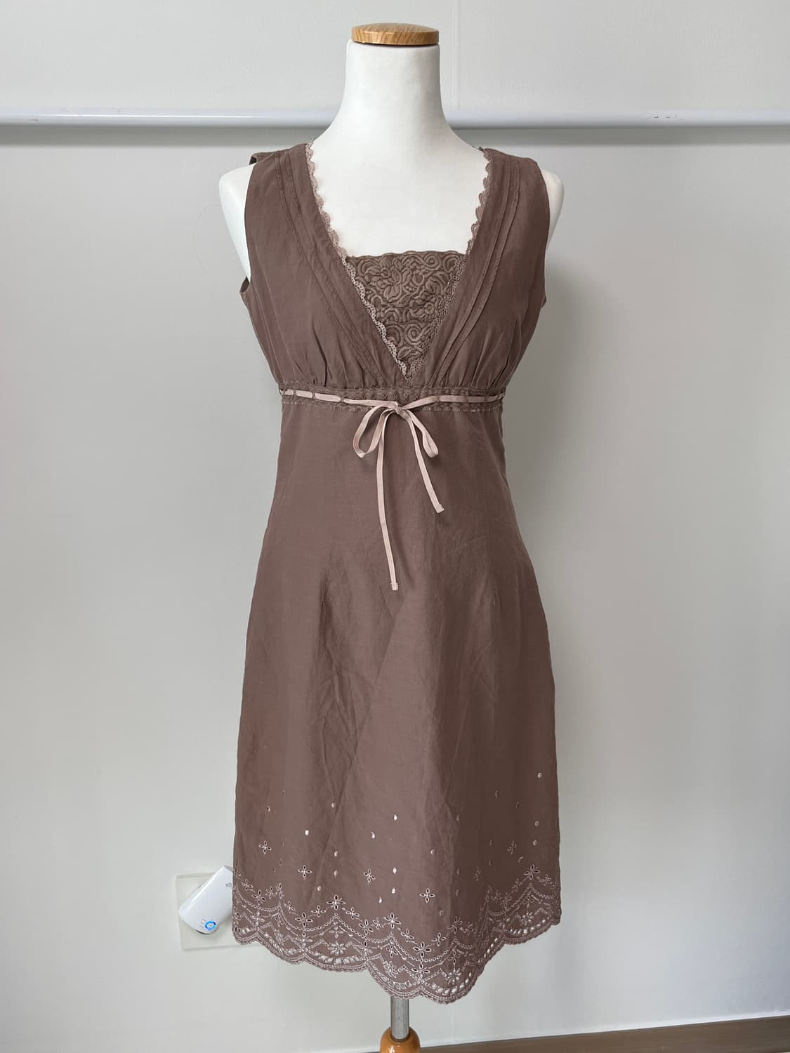 Emilyan 브라운핑크 원피스 상품이미지1