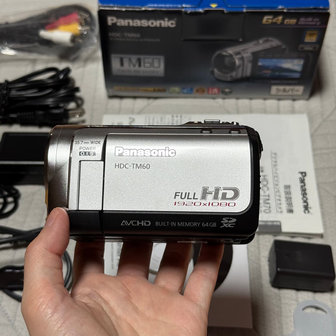 풀박스 미품 Panasonic HDC-TM60 파나소닉 빈티지캠코더 디카 상품이미지2
