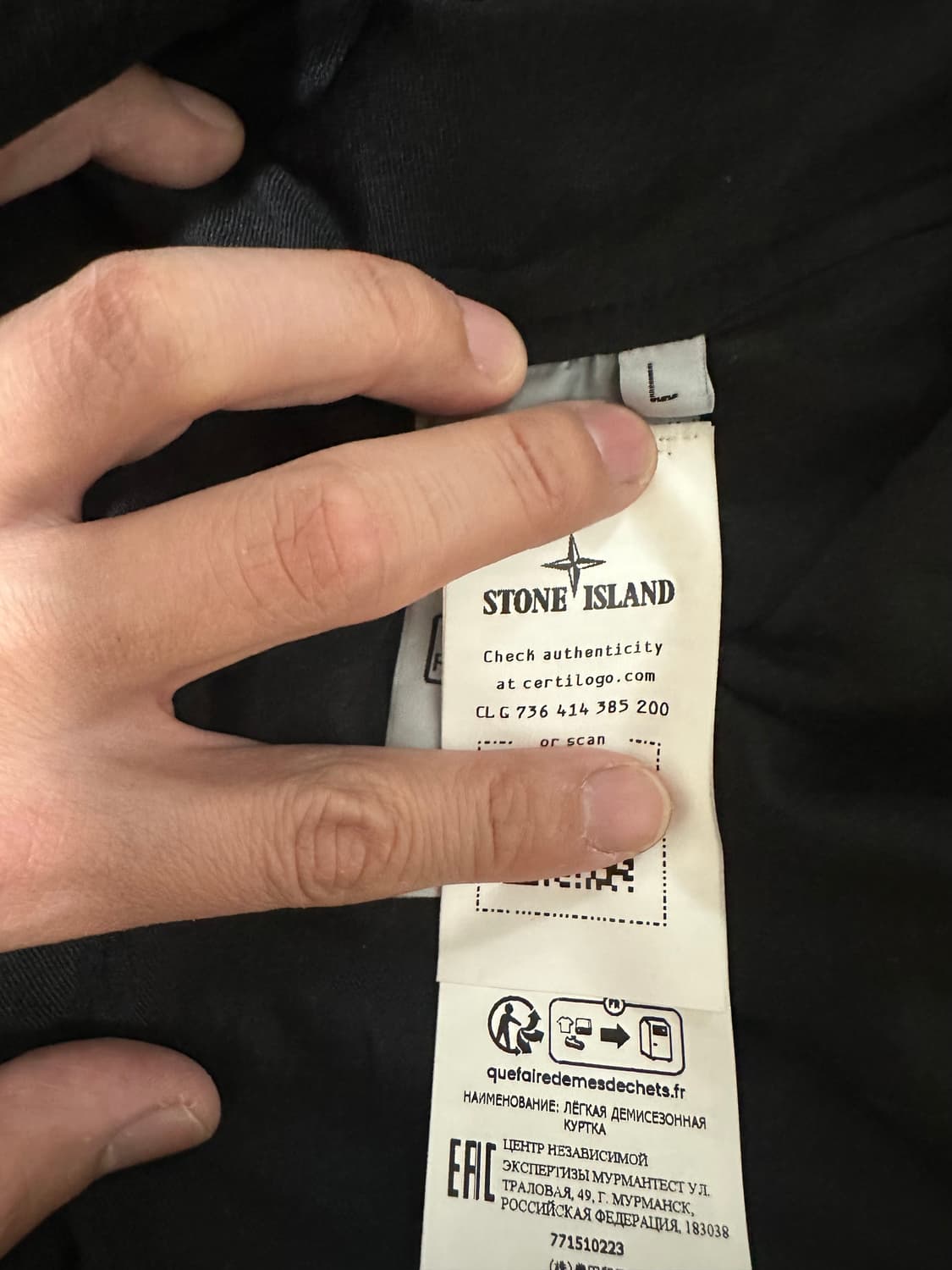 [급처판매] 스톤아일랜드 크링클랩스 오버셔츠 블랙 L  상품이미지6