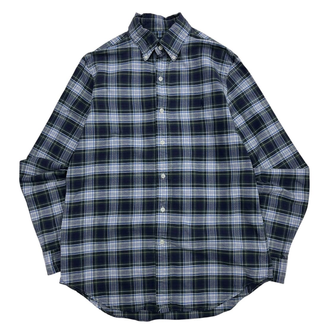 폴로 랄프로렌 네이비포니 타탄 네이비체크 린넨셔츠 S 상품이미지2