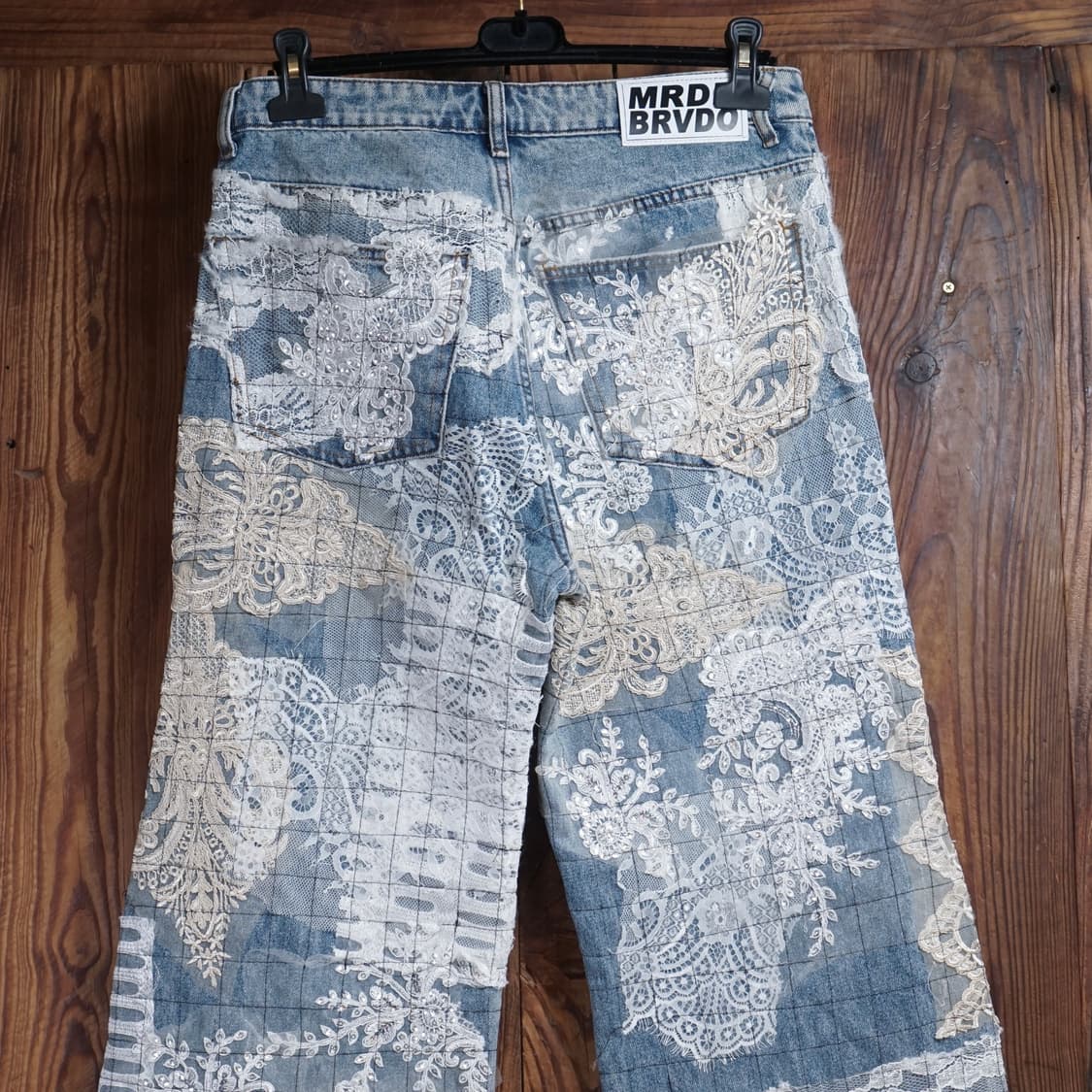 Who Decides War 그리드 레이스 데님팬츠 상품이미지5