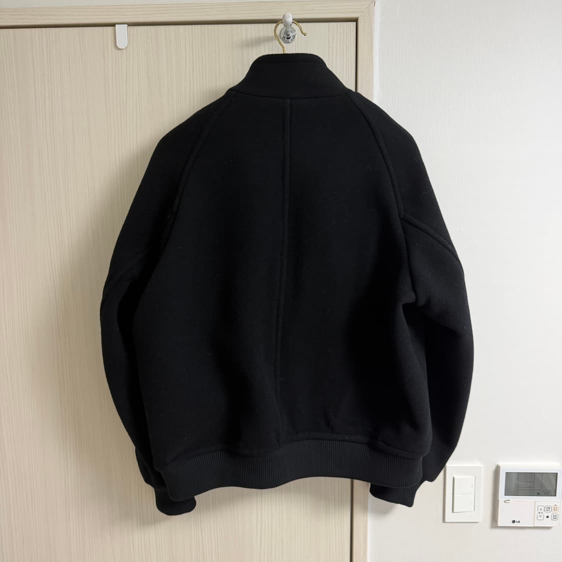편마 메리노울 해링턴 헤링턴 자켓 블랙 L 상품이미지2