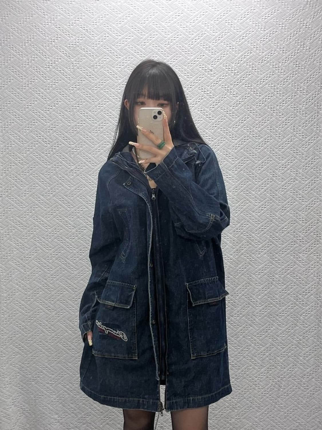 챔피온 올드스쿨 레트로 빈티지 데님 야상 자켓 100 C09892 상품이미지2