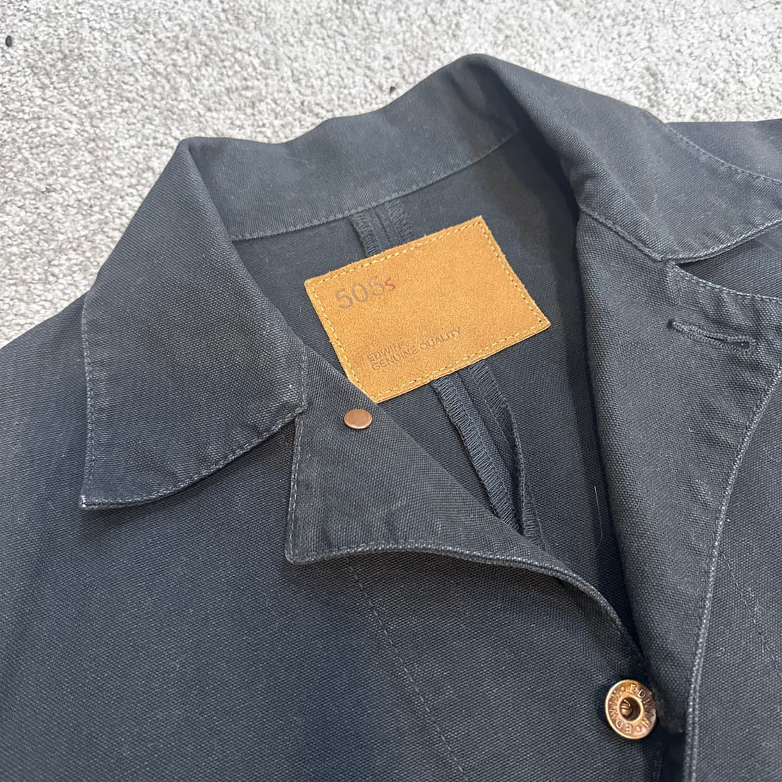 에드윈 90s 블랙 코튼 커버올 자켓M 상품이미지2